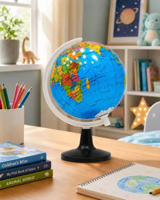 Globe 360 Rotating World Globe 18.2 cm - Image 2
