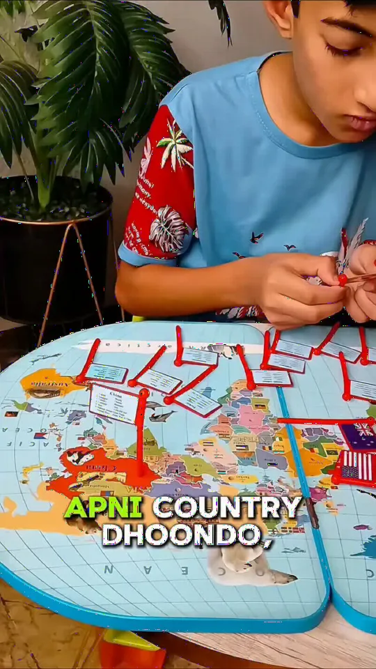 Scan the AR Wooden World Map and watch countries, flags, animals and landmarks come alive in 3D.